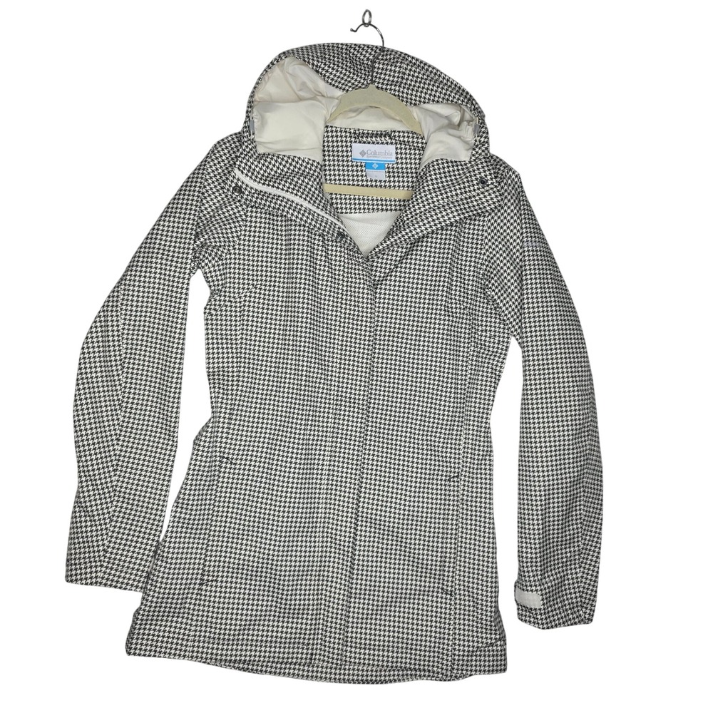 Columbia Sports‎ W's Sm Houndstooth Hooded Jacket Zip lightweight Travel hiking